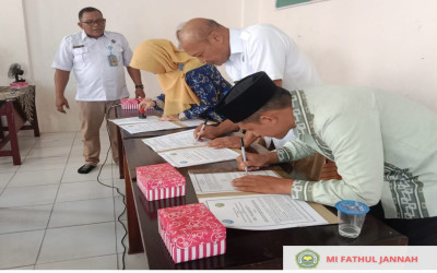 MI Fathul Jannah bersama BNNK Palangka Raya Tanda Tangani MoU